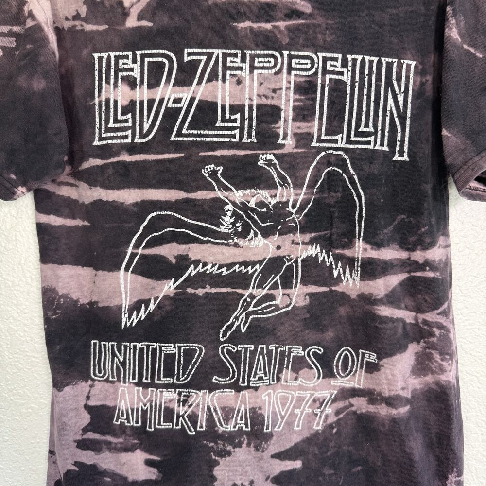 Led Zeppelin Shirt Mens Small Tie Dye Band Graphic Rock 1977 Tour - Picture 3 of 8